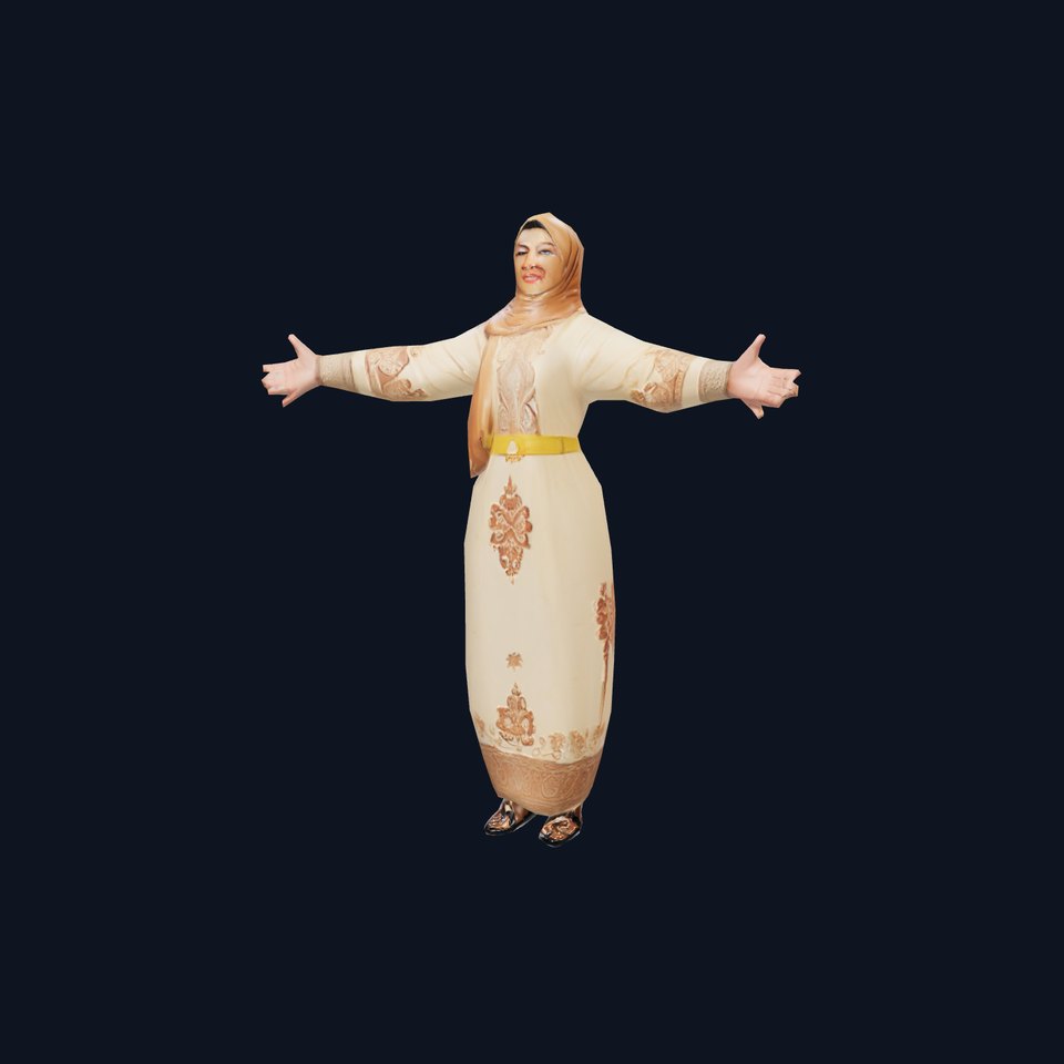 Elegant Floral Abaya model pack